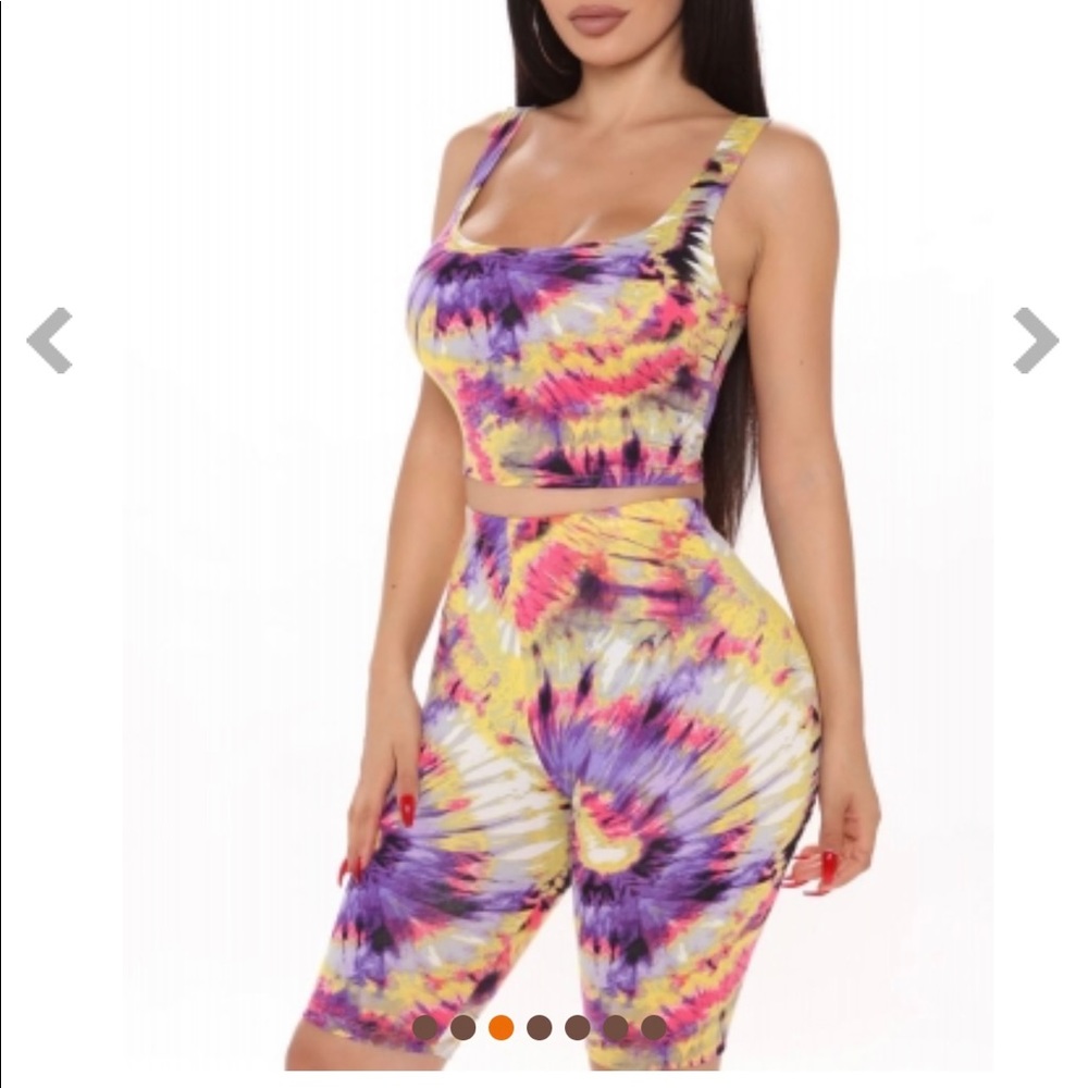 Colorful shorts two piece